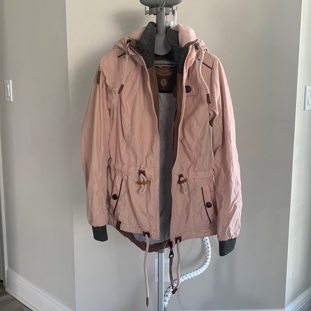 Light Pink Women's Hooded Anorak Jacket